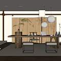 New Chinese Style Study 3d model