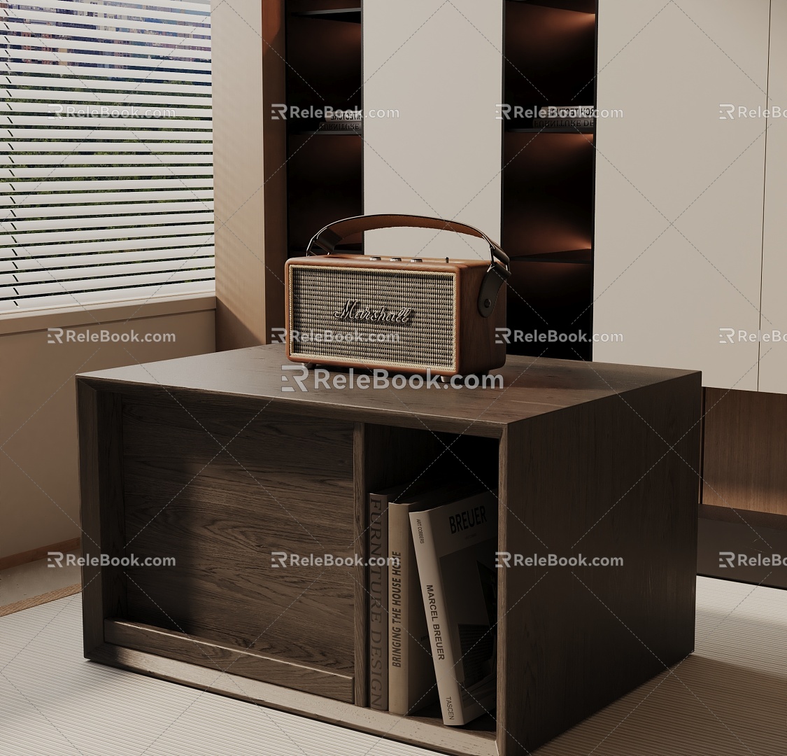 Modern Bedside Cabinet 3d model