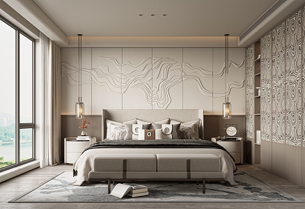 New Chinese bedroom 3d model