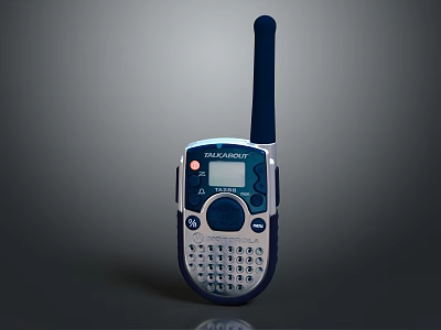 TALKABOUT Digital Handheld Walkie Talkie With Keypad Antenna And Portable Design 3d model