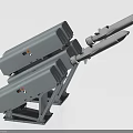 Advanced Military Missile Launcher System With Multiple Missiles On Tactical Weapon Platform 3d model