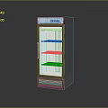 Upright Frozen Drinks Display Cooler With Transparent Door And Metal Finish
