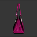 Fashionable Pink Handbag with Top Handles and Metal Clasps Trendy Ladies Evening Accessory