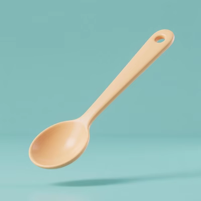 spoon soup spoon disposable spoon plastic toy 3d model