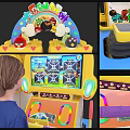 Modern game machine happy bouncing children's game machine 3d model