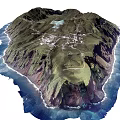 Coastal Mountain Garden Landscape With Lush Greenery Winding Paths And Water Features