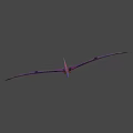 3D Pterosaur Model With Purple Brown Wings Long Beak And Prominent Eyes
