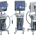Advanced Mobile Medical Equipment With Display Screens And Tubes For Clinical Use