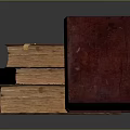 Elegant Classic Stack of Vintage Leather Books for Home Decorative Collection