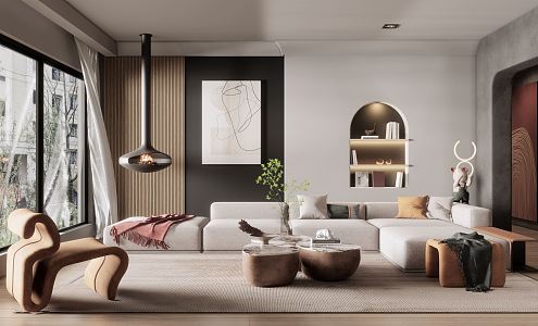 modern living room 3d model