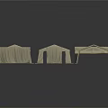 Minimalist Gray Furniture Components With Modular Unassembled Parts And Modern Design