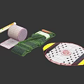 Medical Supplies Kit With Bandage Roll Adjustable Strap And Perforated Pad
