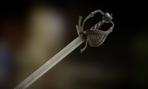 Weapon One Hand Side Sword 3d model