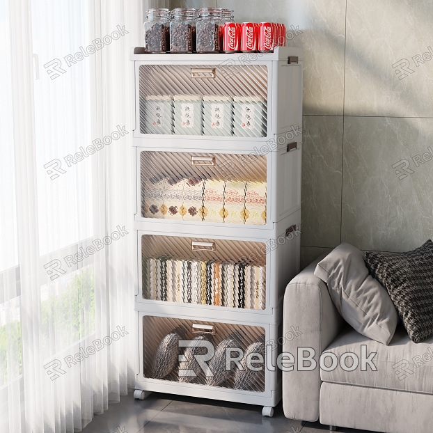 Multifunctional Storage Rack Folding Storage Rack Living Room Storage Rack model