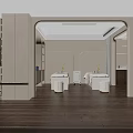 Elegant Modern Clubhouse Interior With Lounge Area Marble Floors And Chandelier