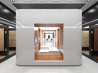 Modern Exhibition Hall 3d model