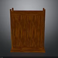 Traditional Red Wooden Furniture Cabinet With Double Doors And Natural Texture