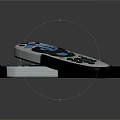 Multiple TV Remotes With Colorful Buttons For Television Control On Sleek Surface 3d model