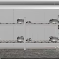 Modern Bunk Beds Interior Design With White Frame Plaid Mattress Green Plant And Gray Carpet