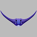 Cute Purple And Blue Ray With Big Eyes And Spots In Aquatic Environment