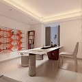 Modern Minimalist Living And Dining Room With Smart TV And Warm Ambient Home Interior Design