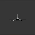 Sleek Camouflage Fighter Jet Model With Detailed Wings And Missile Mounts On Dark Background