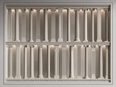 European Roman Column Gypsum Column Carving Style Gypsum Line model