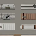 Cushion Bay Window Cushion Sofa Cushion 3d model