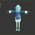Cute Child In Shark Themed Blue And White Hoodie With Arms Outstretched And Shark Details