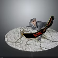 T Rex Dinosaur With Open Mouth On Cracked Base Featuring 10K Subscribers Special Banner