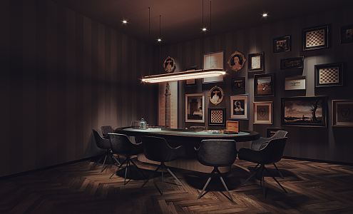 New Classical Texas Hold'em Room 3d model