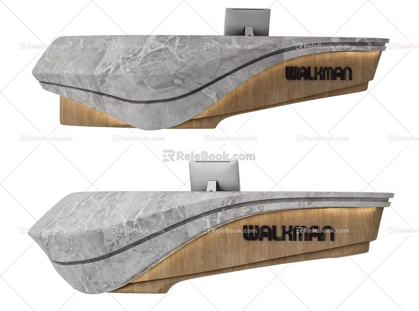 Modern Simple Front Desk Bar Water Bar 3d model