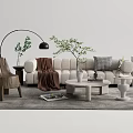 Modern Sofa Coffee Table Combination Sofa Coffee Table 3d model