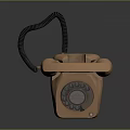 Vintage Copper Rotary Dial Telephone With Classic Design And Retro Style