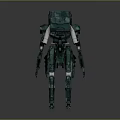 Detailed Green Robot Character With Biomechanical Armor And Futuristic Humanoid Design