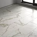 High Quality White Marble Floor Tiles With Natural Veins And Glossy Surface Finish