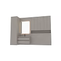 Modern Bathroom Vanity with Backlit Mirror Sleek Storage Drawers and Light Colored Design