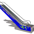 Modern elevator escalator 3d model