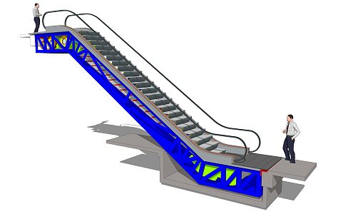 Modern elevator escalator 3d model