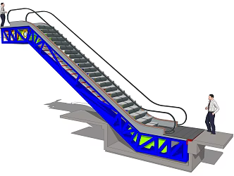 Modern elevator escalator 3d model