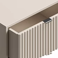 Modern Wardrobe With Vertical Stripe Design Multiple Colors Drawers And Storage Doors