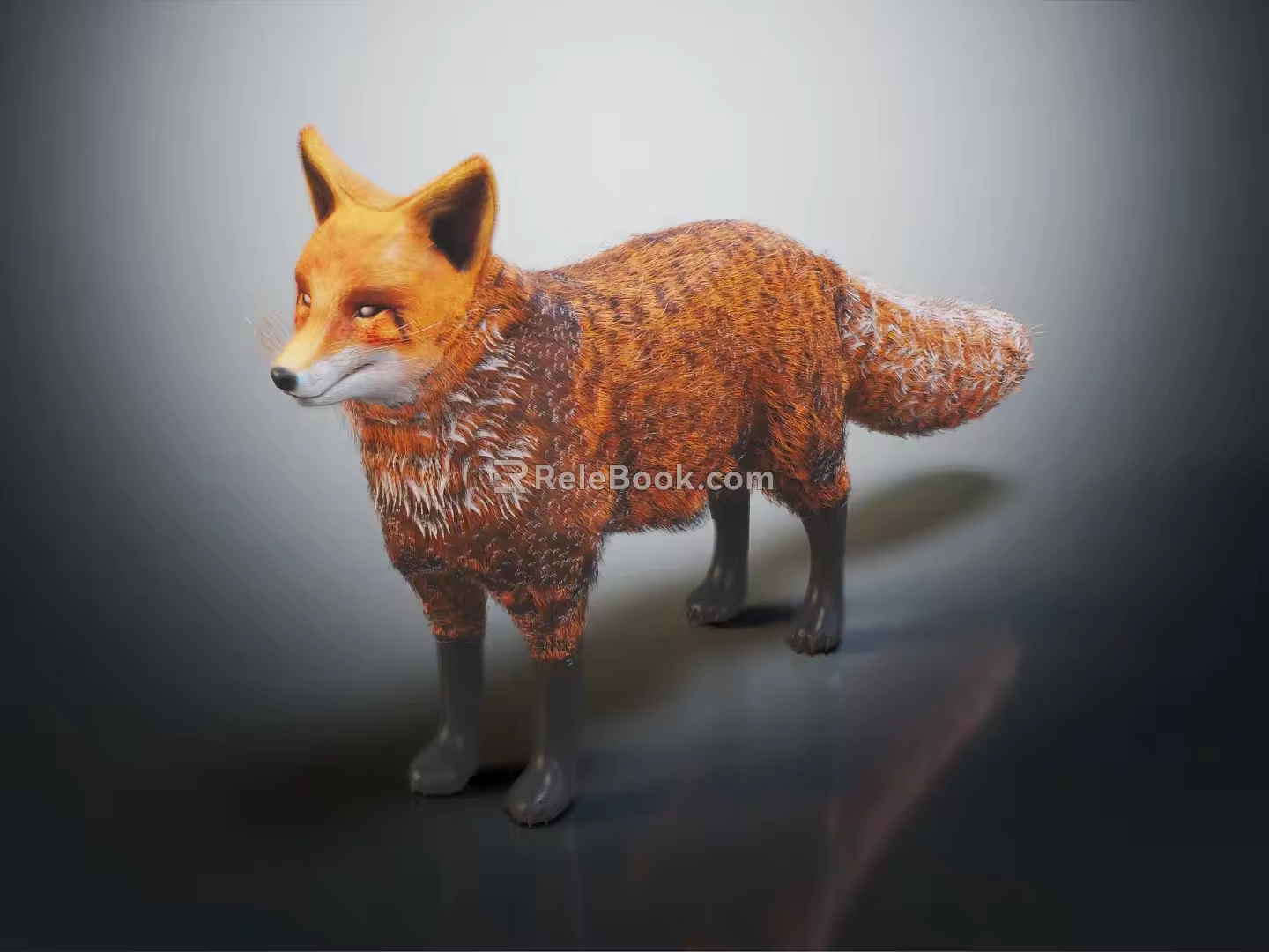 Modern fox Firefox 3d model