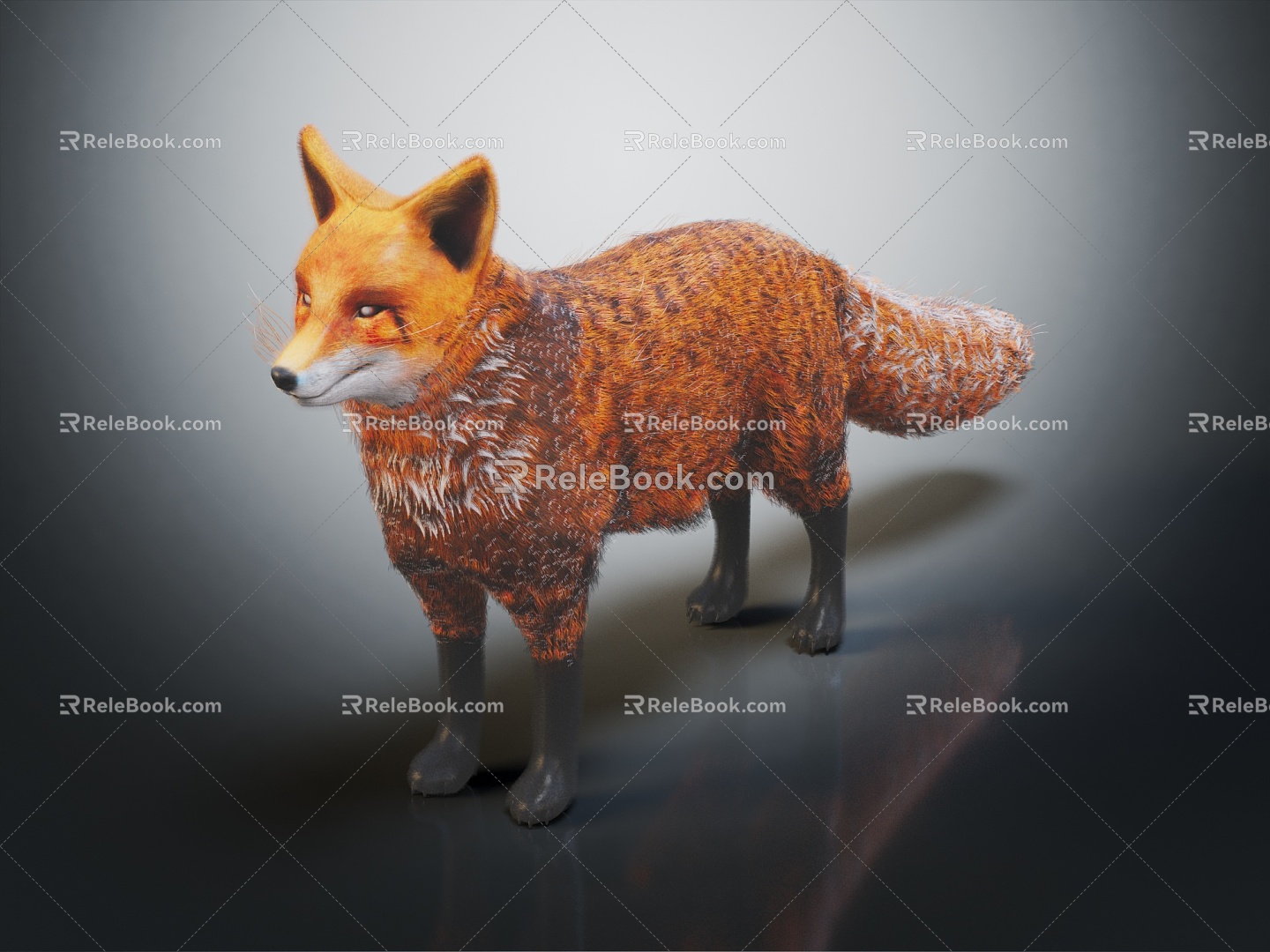 Modern fox Firefox Firefox 3d model