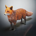 Modern fox Firefox 3d model