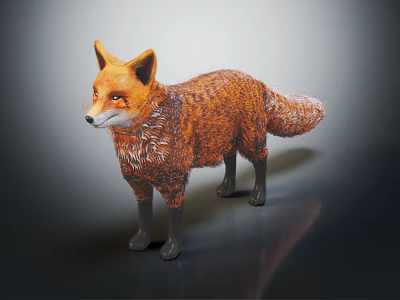 Modern fox Firefox 3d model
