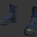 Durable Leather Work Boots With Thick Soles And Laces For Outdoor Use