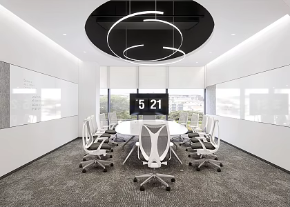 Modern Meeting Room Meeting Table and Chair 3d model