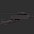 Large Military Weapon System With Long Barrel And Tracked Base Structure 3d model