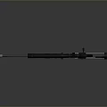 Black Modern Sniper Rifle With Tactical Scope And Long Barrel Design