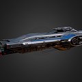 science fiction spaceship 3d model